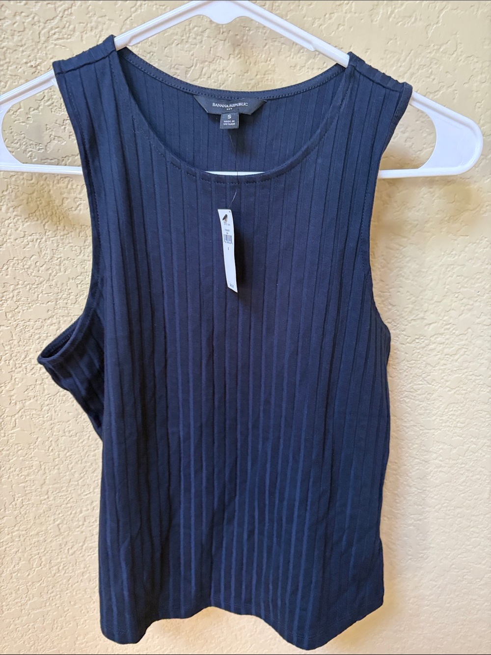 Banana Republic Navy Ribbed Sleeveless Tank